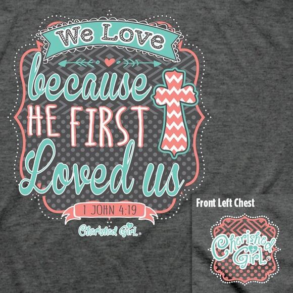 Fruit of the Loom Religious Cherished Girl Graphic T-Shirt Women's Size Small - Picture 1 of 6